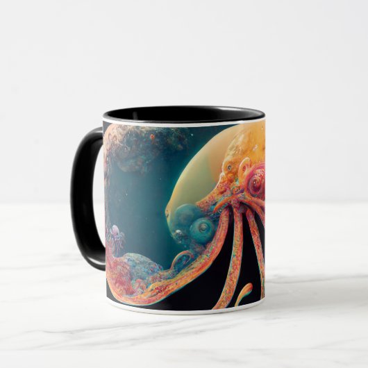 Octopus in space and time tasse (Vorderseite Links)