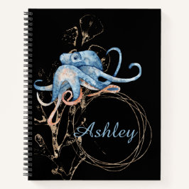 Octopus-Individuelle Name-Notebook Notizblock