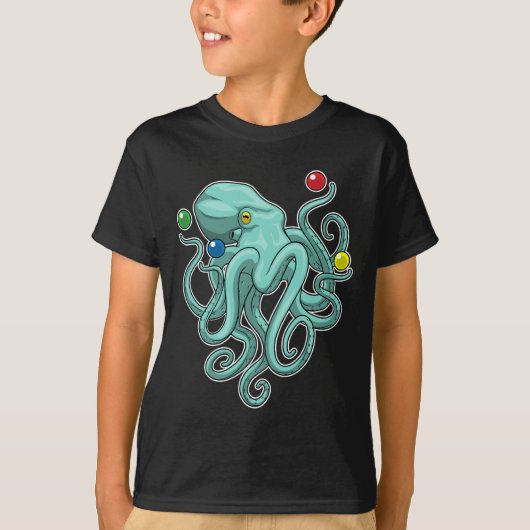 Octopus Juggler Juggle T-Shirt (Vorderseite)