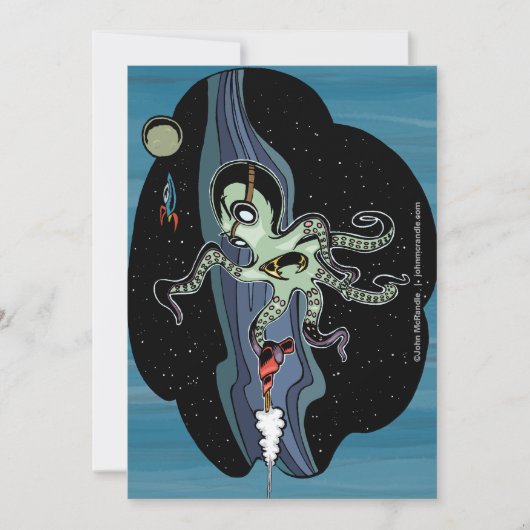 Octopus-Karte Feiertagskarte (Vorderseite)