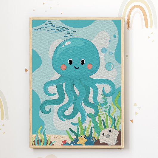 Octopus Kinderzimmer Print Kids Room Poster