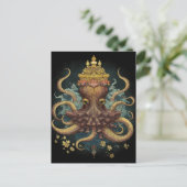Octopus King Postkarte (Stehend Vorderseite)