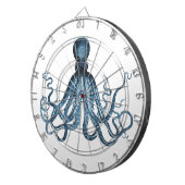 Octopus kraken nautischer Küstenstrand Dartscheibe (Vorderseite rechts)