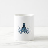 Octopus kraken nautischer Küstenstrand Kaffeetasse (Mittel)
