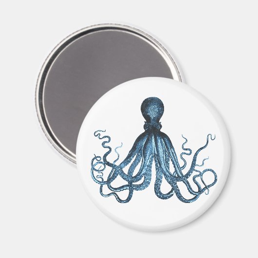 Octopus kraken nautischer Küstenstrand Meer Magnet (Vorderseite/Rückseite)