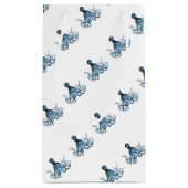 Octopus kraken nautischer Ozean blau Kleine Geschenktüte (Rückseite)