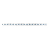 Octopus kraken nautischer Ozean blau Satinband (Vorderseite)