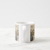 Octopus Kraken Vintag Illustration Espressotasse (Rückseite)