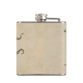 Octopus Kraken Vintag Illustration Flachmann (Rückseite)