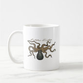 Octopus Kraken Vintag Illustration Kaffeetasse (Links)