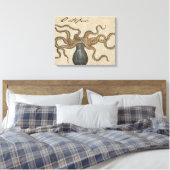 Octopus Kraken Vintag Illustration Leinwanddruck (Insitu (Schlafzimmer))