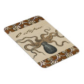 Octopus Kraken Vintag Illustration Magnet (Rechte Seite)