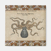 Octopus Kraken Vintag Illustration Magnet (Vorne)