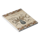 Octopus Kraken Vintag Illustration Notizblock (angewinkelt)