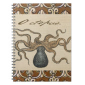 Octopus Kraken Vintag Illustration Notizblock (Vorderseite)