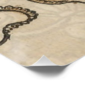 Octopus Kraken Vintag Illustration Poster (Ecke)