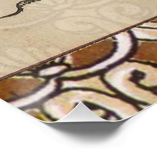 Octopus Kraken Vintag Illustration Poster (Ecke)