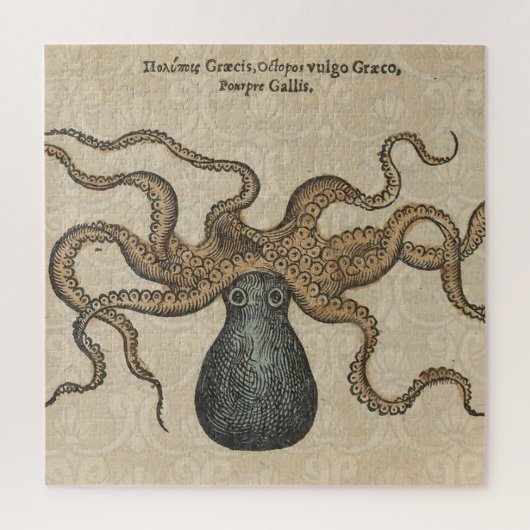 Octopus Kraken Vintag Illustration Puzzle (Vertikal)