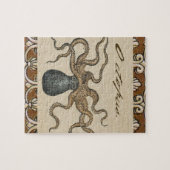 Octopus Kraken Vintag Illustration Puzzle (Horizontal)
