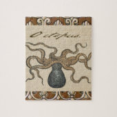 Octopus Kraken Vintag Illustration Puzzle (Vertikal)