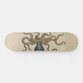 Octopus Kraken Vintag Illustration Skateboard (Horizontal)