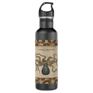 Octopus Kraken Vintag Illustration Trinkflasche