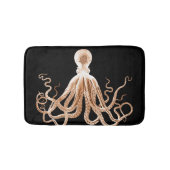 Octopus Küstenstrand Schwarze Badematten (Vorderseite)