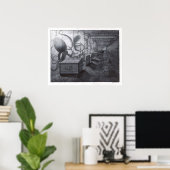 Octopus Labrador Ride Print Poster (Heimbüro)