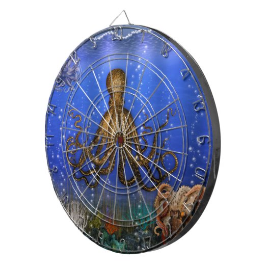 Octopus' Lair - farbenfroh Dartscheibe (Vorderseite rechts)