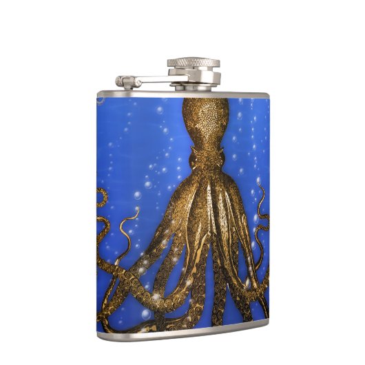 Octopus' Lair - farbenfroh Flachmann (Rechts)