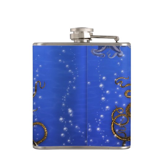 Octopus' Lair - farbenfroh Flachmann (Rückseite)