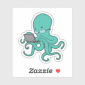 Octopus Laptop Aufkleber (Blatt)