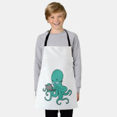 Octopus Laptop Schürze (Getragen)