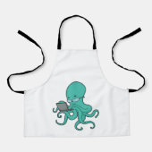 Octopus Laptop Schürze (Vorderseite)