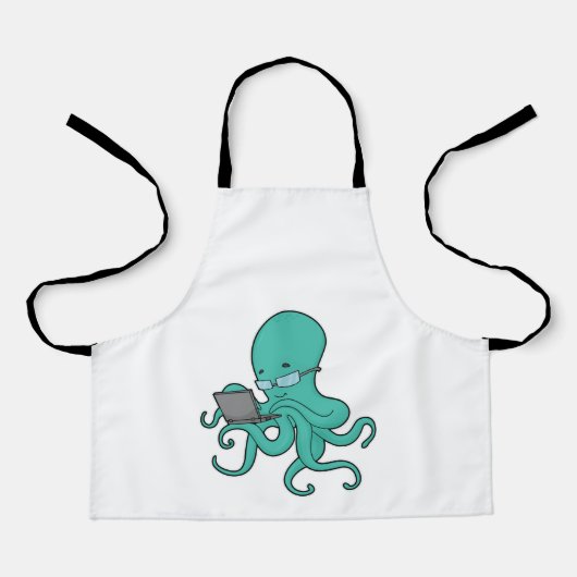Octopus Laptop Schürze (Vorderseite)