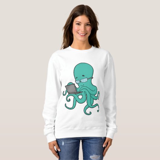 Octopus Laptop Sweatshirt (Vorne ganz)