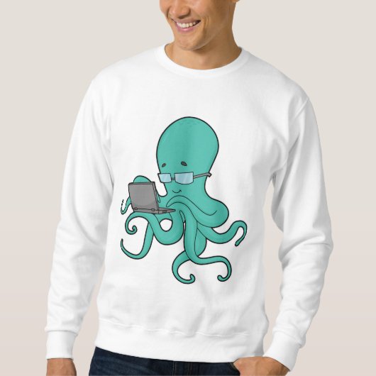 Octopus Laptop Sweatshirt (Vorderseite)