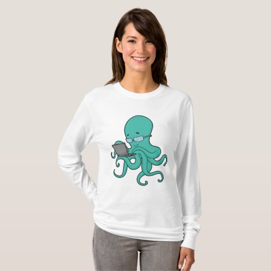 Octopus Laptop T-Shirt (Vorne ganz)