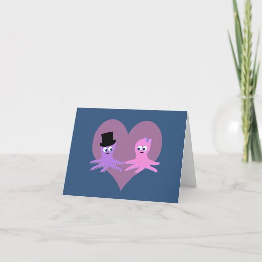 Octopus-Liebe Feiertagskarte (Vorderseite)