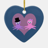 Octopus-Liebe Keramik Ornament (Vorne)