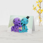 Octopus Liebe Wedding Card Karte (Gelbe Blume)