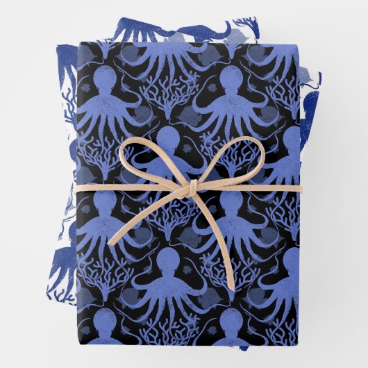 Octopus (light and dark background) geschenkpapier set (Beispiel)