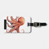 Octopus Luggage Tag Gepäckanhänger (Vorderseite horizontal)