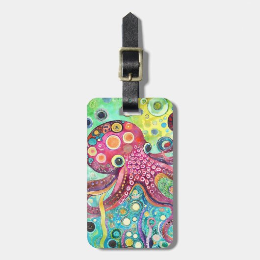 Octopus Luggage Tag Gepäckanhänger (Vorderseite vertikal)