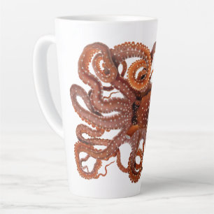 Octopus Macropus, Vintage Meeresaquarien Tiere Milchtasse