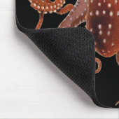 Octopus Macropus, Vintage Meeresaquarien Tiere Mousepad (Ecke)