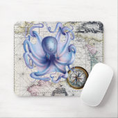 Octopus Map Nautica Mousepad (Mit Mouse)