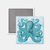 Octopus Marine Life Ocean Animals Beach Nautic Magnet (Vorderseite/Rückseite)