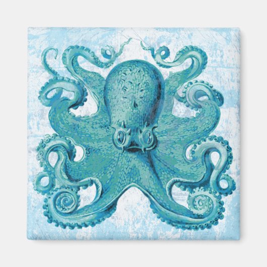 Octopus Marine Life Ocean Animals Beach Nautic Magnet (Vorne)