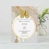 Octopus-Marmor Wasserfarben geometrische Meere Einladung (Stehend Vorderseite)